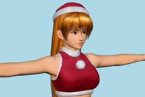 Kasumi Santa Helper DOA, Dead or Alive, santa, christmas, female, girl, woman, people, human, character